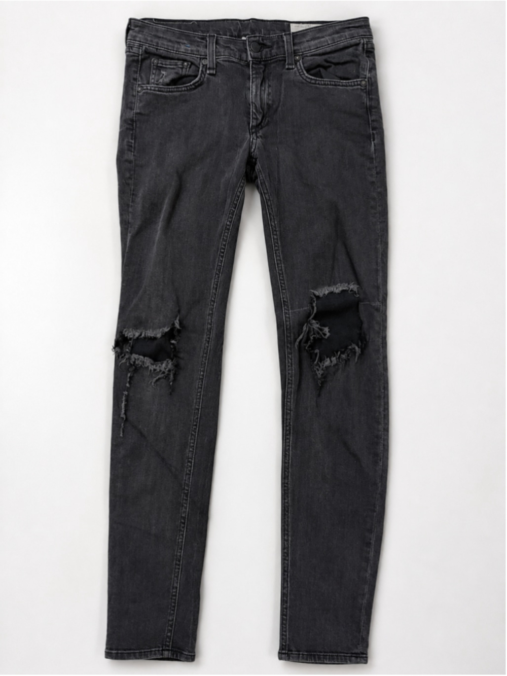 rag & bone/JEAN Carter Women’s Size 27 Soft Rock Distressed Skinny Jeans